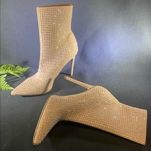 Steve Madden Vela-R Rhinestone pointed toe booties